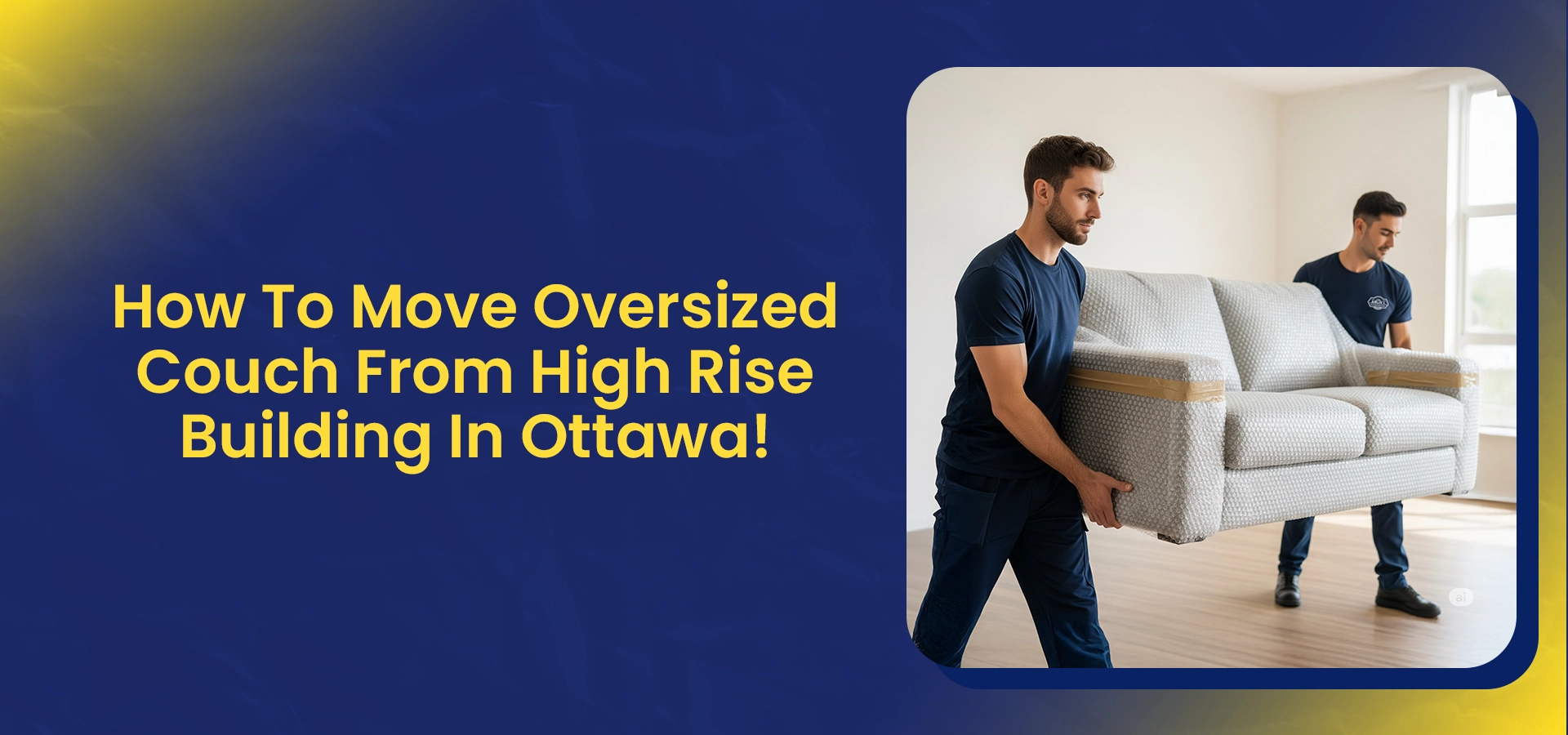 How To Move Oversized Couch From High Rise Building In Ottawa!