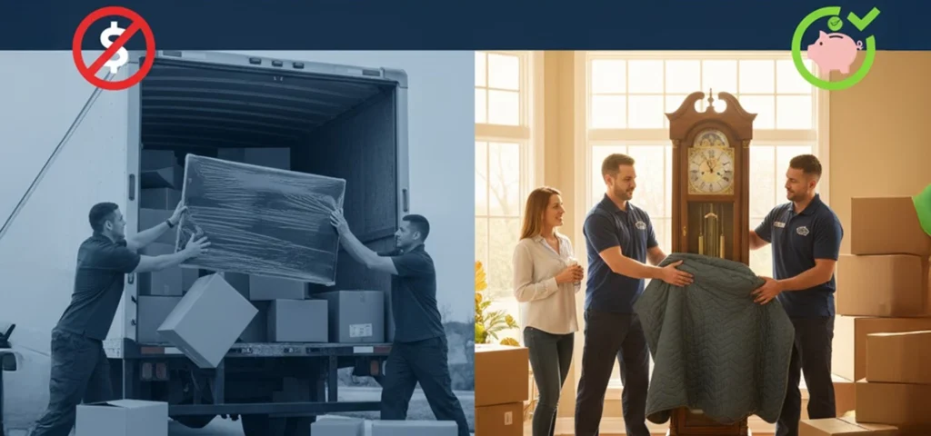 Movers Helps to reduce the Intersate moving costs while packing the fraigle items