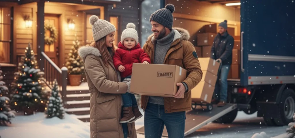 Family doing prepration for moving in ottawa winters