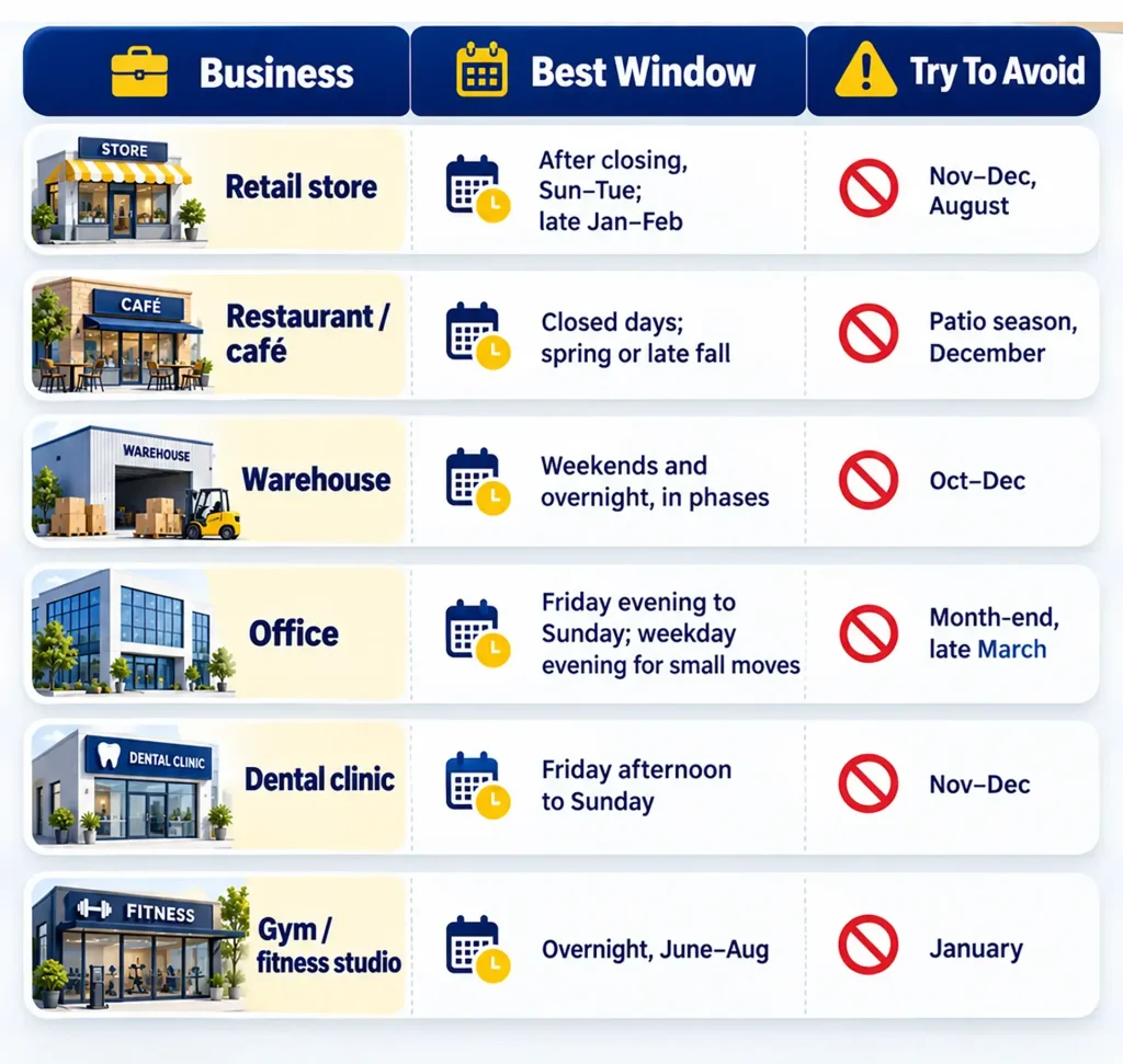 Best Times to Move Your Business