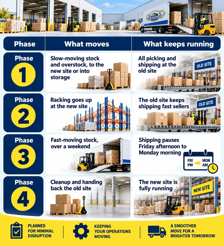 Phased Warehouse Moving Plan