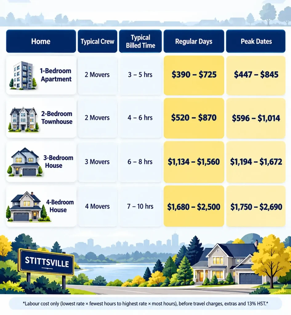 Ottawa to Stittsville residential moving cost guide